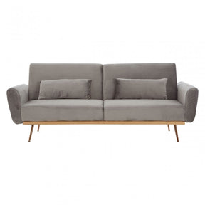Hatton Grey Velvet Sofa Bed Grey