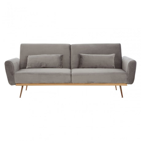 Hatton Grey Velvet Sofa Bed Grey