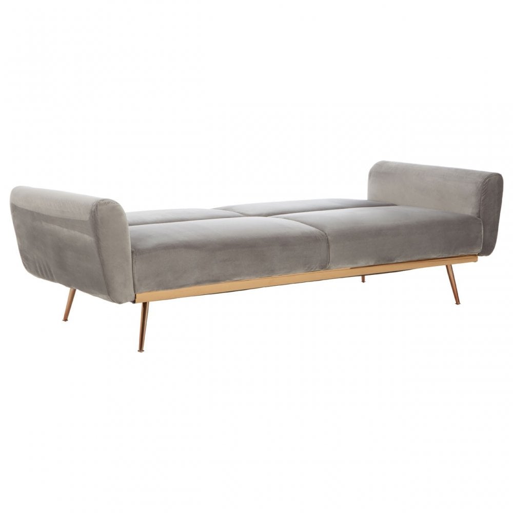 Hatton Grey Velvet Sofa Bed Grey