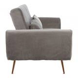 Hatton Grey Velvet Sofa Bed Grey