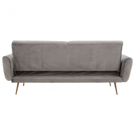 Hatton Grey Velvet Sofa Bed Grey