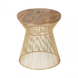 Hamish Gold Finish Side Table Gold