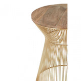 Hamish Gold Finish Side Table Gold