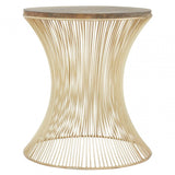 Hamish Hour Glass Design Side Table Gold