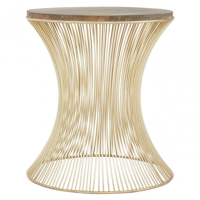 Hamish Hour Glass Design Side Table Gold