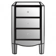 Tiffany 3 Drawer Mirrored Chest Silver