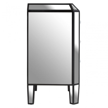 Tiffany 3 Drawer Mirrored Chest Silver