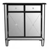 Tiffany Mirrored Side Board Silver