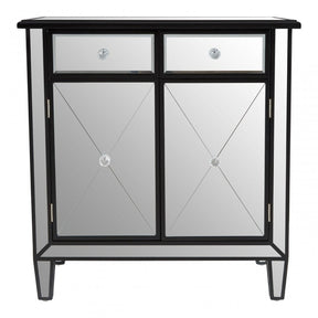 Tiffany Mirrored Side Board Silver