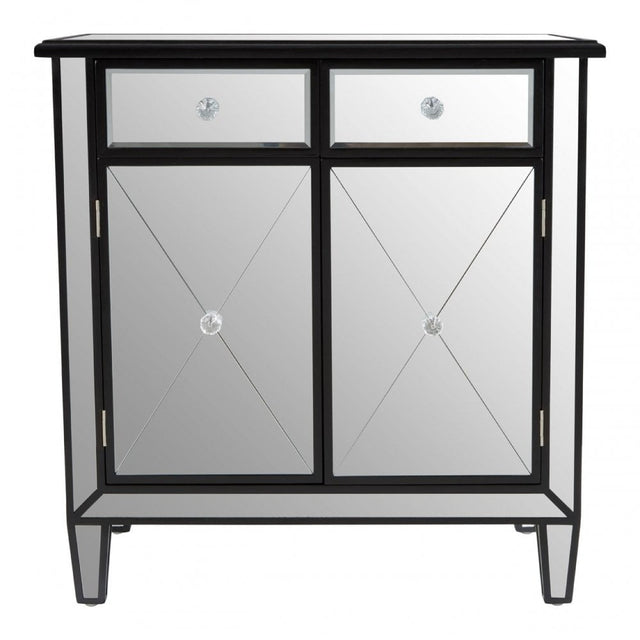Tiffany Mirrored Side Board Silver