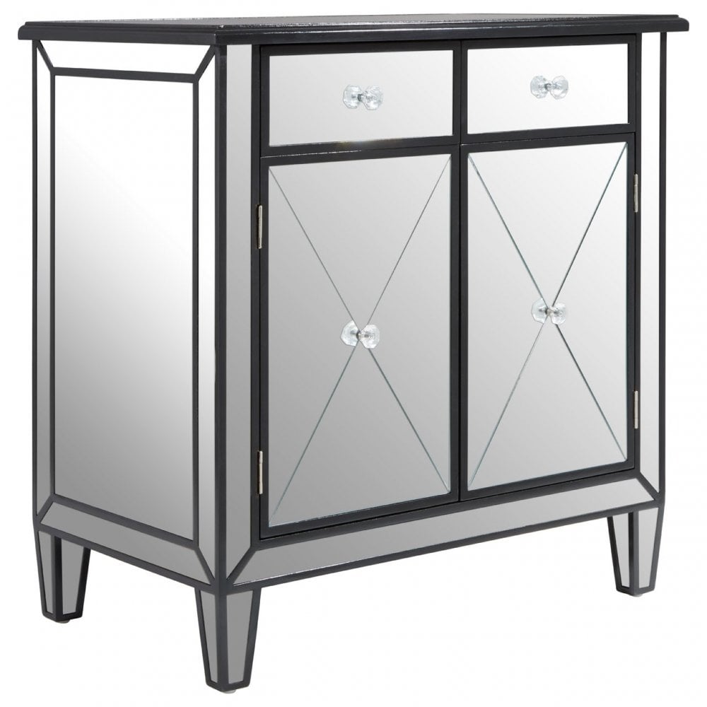 Tiffany Mirrored Side Board Silver