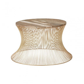 Hamish Gold Finish Wire Coffee Table Gold