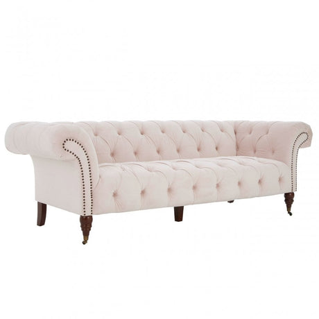 Suri 3 Seat Chesterfield Sofa Pink