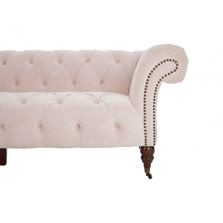 Suri 3 Seat Chesterfield Sofa Pink