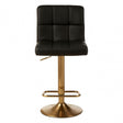 Baina Quilted Bar Stool Black