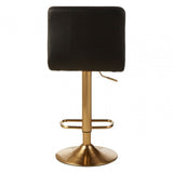 Baina Quilted Bar Stool Black