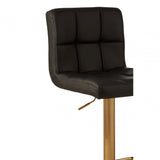 Baina Quilted Bar Stool Black