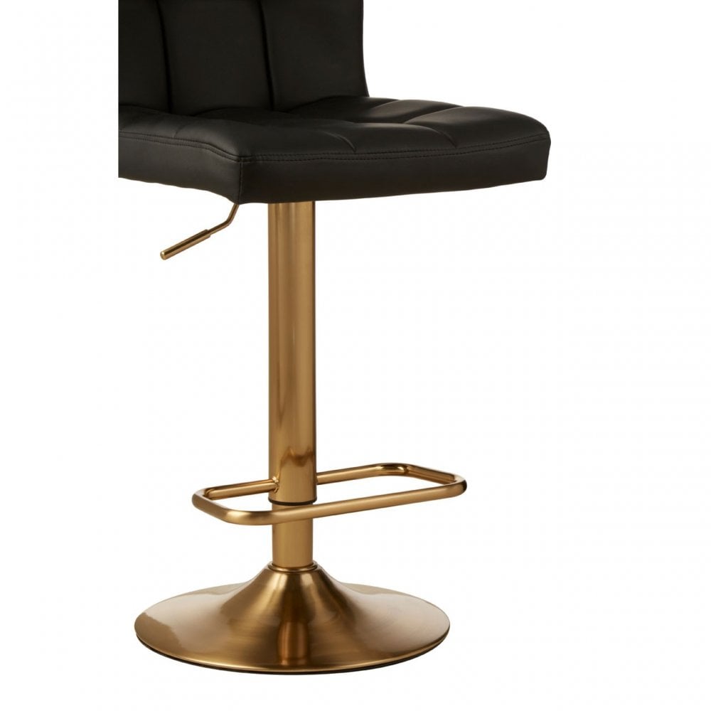 Baina Quilted Bar Stool Black