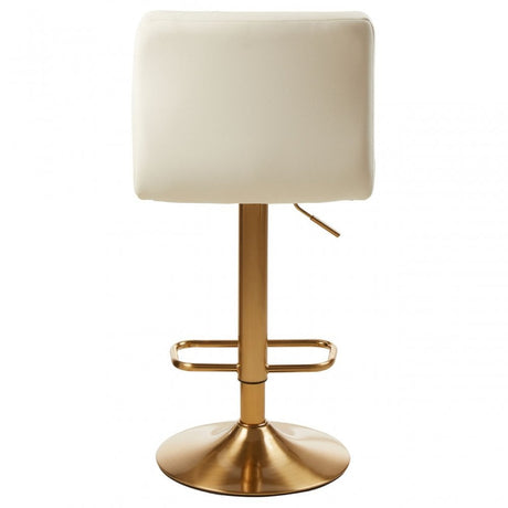 Baina Gold / White Finish Bar Stool White