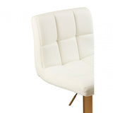 Baina Gold / White Finish Bar Stool White