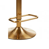 Baina Gold / White Finish Bar Stool White