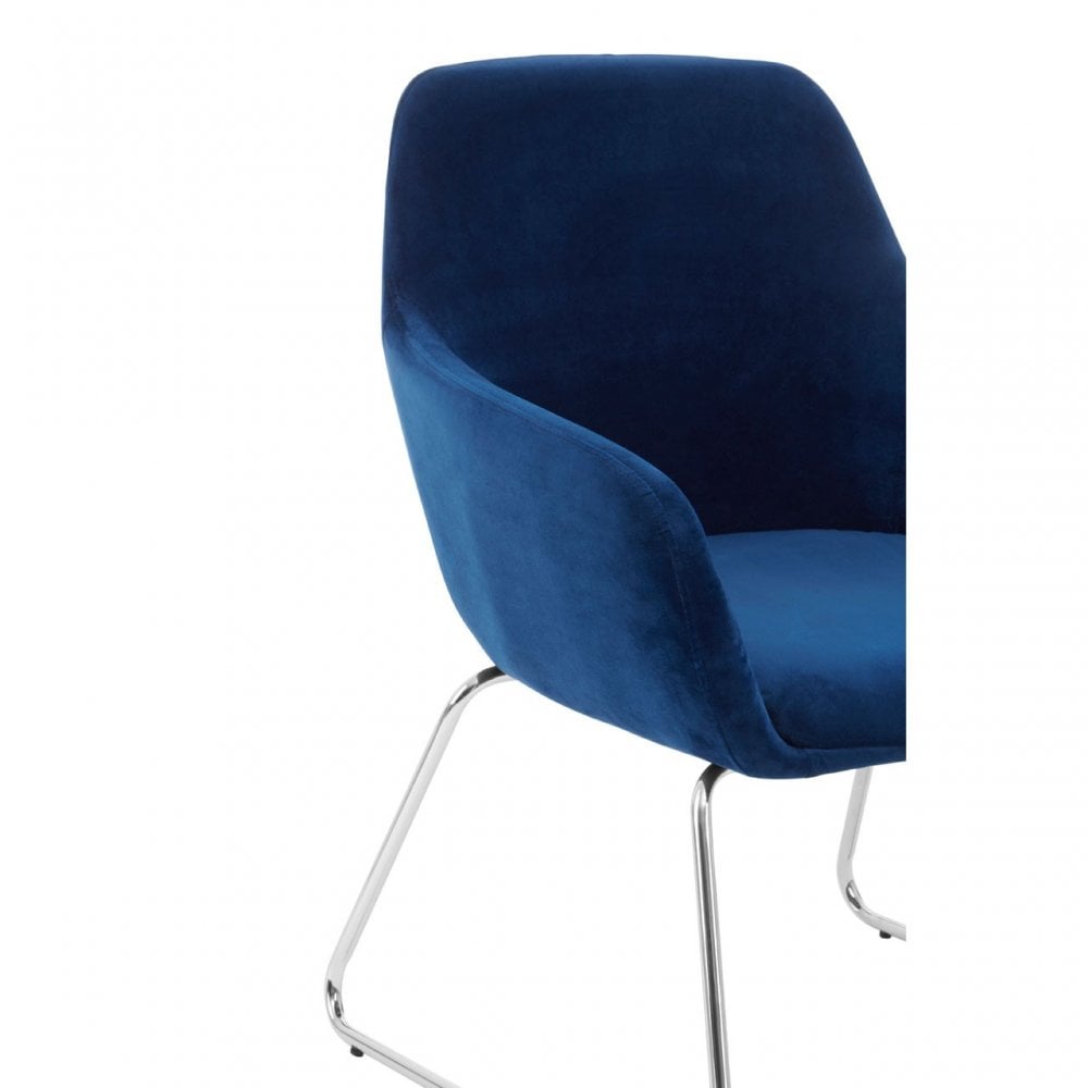 Jersey Blue Fabric Chair Blue