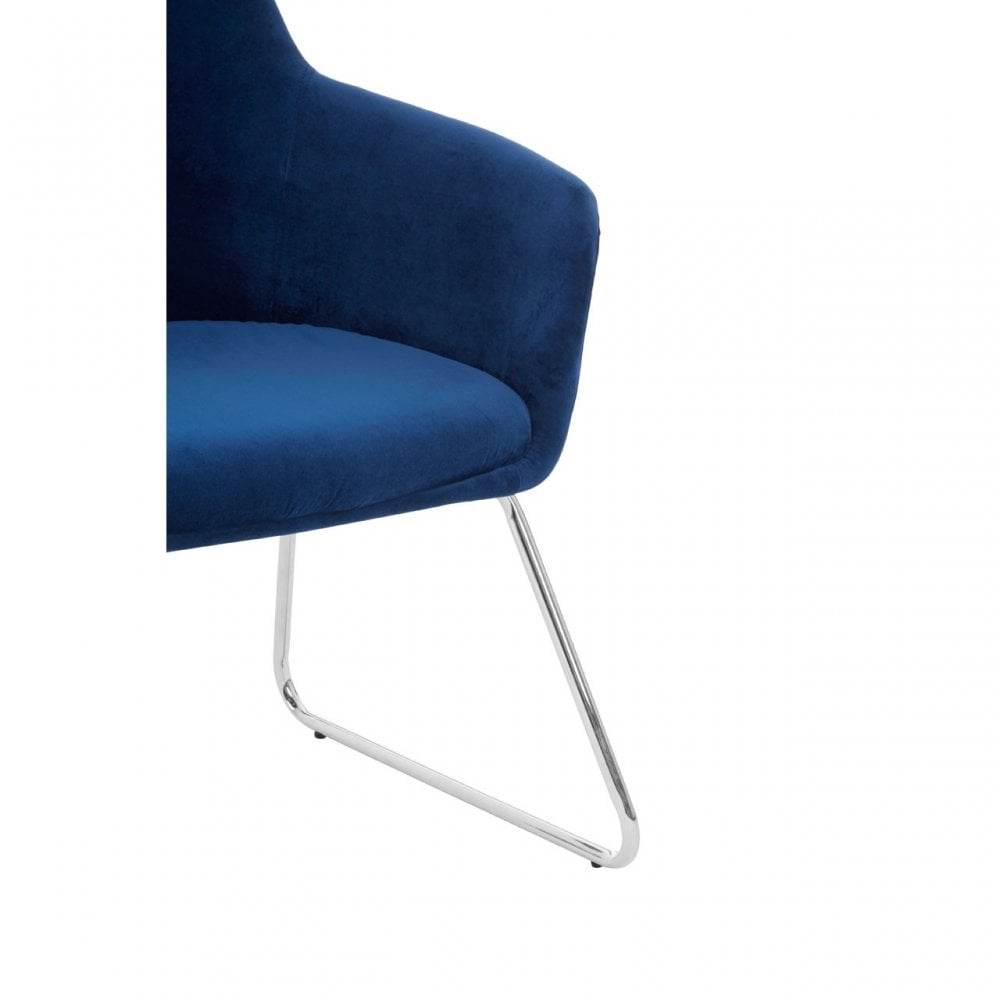 Jersey Blue Fabric Chair Blue