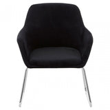 Jersey Black Fabric Chair Black