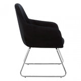 Jersey Black Fabric Chair Black