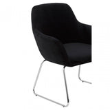 Jersey Black Fabric Chair Black