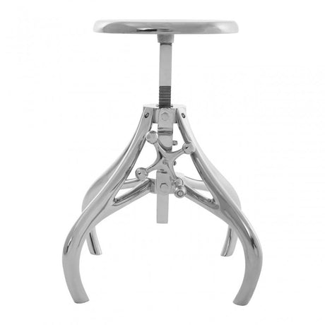 Maxi Crank Mechanism Stool Silver