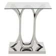 Matayo Curved Base End Table Silver