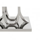 Matayo Curved Base End Table Silver