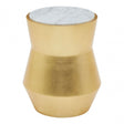 Lino Small Gold Drum Side Table Gold