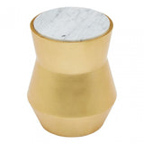 Lino Small Gold Drum Side Table Gold