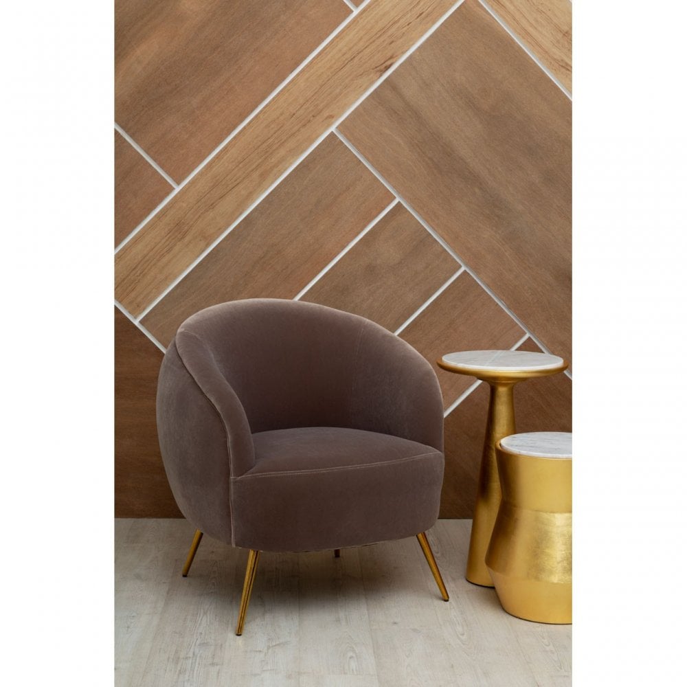 Lino Small Gold Drum Side Table Gold