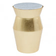 Lino Large Gold Drum Side Table Gold