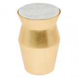 Lino Large Gold Drum Side Table Gold
