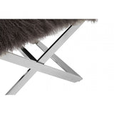 Anafi Grey Sheepskin Stool Grey