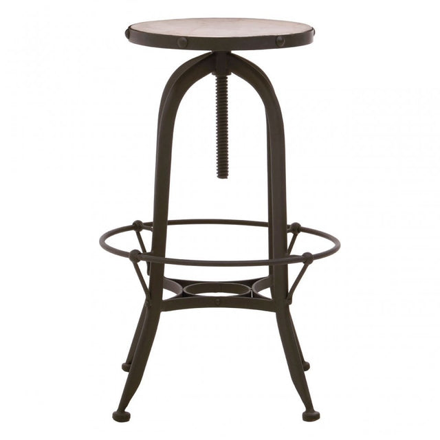 Vasco Black / White Finish Bar Stool Black