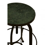 Vasco Black / Green Finish Bar Stool Black