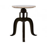 Vasco 3 Leg Bar Stool with White Marble Top Black