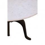 Vasco 3 Leg Small White Marble / Iron Table White