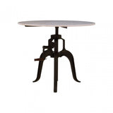 Vasco 3 Leg Small White Marble / Iron Table White