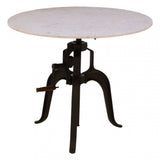 Vasco 3 Leg Small White Marble / Iron Table White