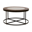 Vasco Side Table with Latticed Base Black
