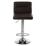 Baina Black Seat Bar Stool with Chrome Base Black