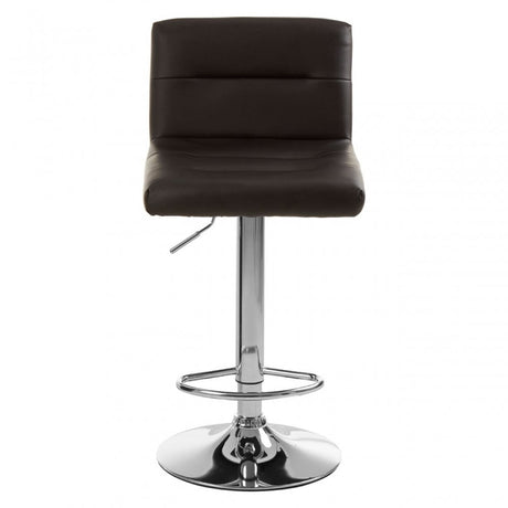 Baina Black Seat Bar Stool with Chrome Base Black