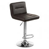 Baina Black Seat Bar Stool with Chrome Base Black