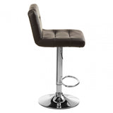 Baina Black Seat Bar Stool with Chrome Base Black